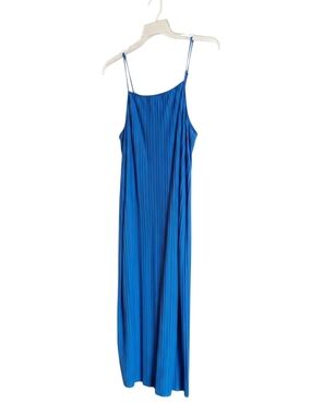 a new day Blue Pleated Maxi Slip Dress - Spaghetti Straps